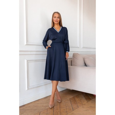 Women's dress, size 42, dark blue color 5595-2