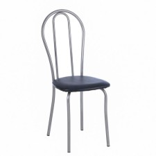 Vienna 2 chair, silver metallic/black