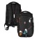 Youth backpack 42 x 31 x 22 cm, Grizzly, ergonomic back, laptop department, black/orange