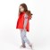 Children's vest, red color, height 92-98 cm