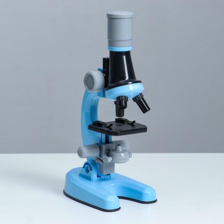 Microscope "Young Botanik" Frendering to x1200, blue, backlight-2