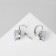 Earrings with high rhinestones oval, color mix