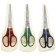 Office scissors 16 cm, plastic handles, on a blister, mix