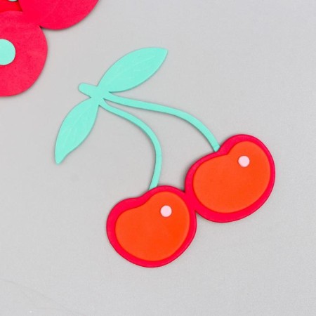 Decor for creativity EVA "Cherries" set 3 pcs 11x8.7 cm