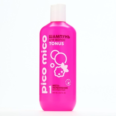 Shampoo, megauzing, 400 ml, aroma of raspberry chewing gum, Pico Mico-1