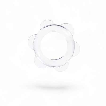 The erection ring of the oka-hp, with dots, d-2 cm, silicone, transparent
