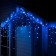 Garland "fringe" 3 × 0.6 m, IP44, UMS, white thread, 160 LED, glow blue, white flicker, 220 V