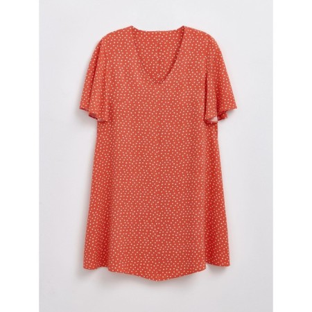 Female dress, size m, color Coral-white