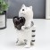 Souvenir Ceramics "Cat with a heart" white-black with gold 15x8.2x7.8 cm