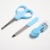 Children's manicure set (scissors, kniper, saw), blue color
