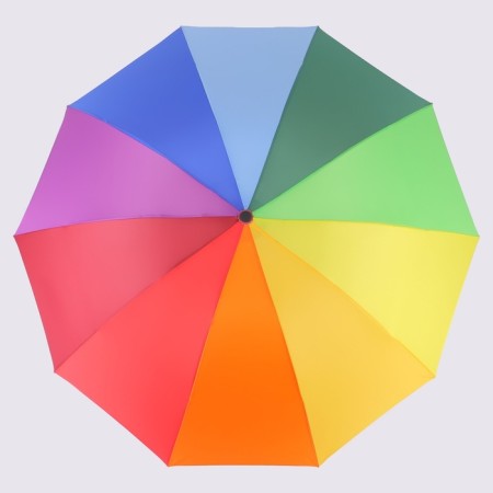 Mechanical “Rainbow” umbrella, Eponge, 4 additions, 10 spokes, r = 50 cm, multi -colored-4