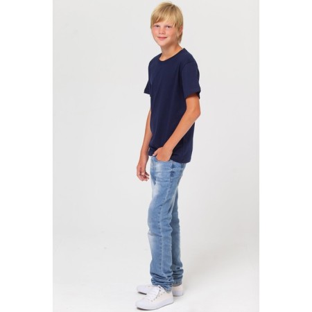 T-shirt for a boy, height 98 cm, dark blue color-3