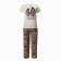Homemade female set (T -shirt/pants) "Penguin", brown color, size 56