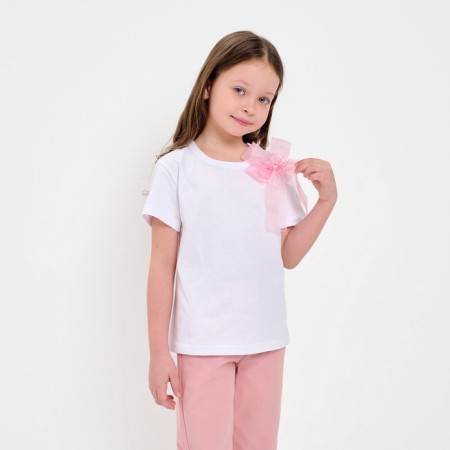T-shirt Children's KAFTAN "Bow", p. 36 (134-140 cm), white-5