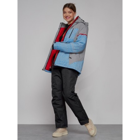 Ski jacket female winter, size 46, blue color-8