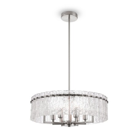 Luster 40W, 6HE14, 22x50 cm, Nickel