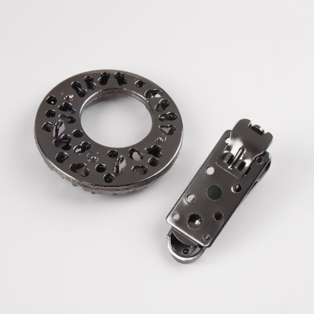 Decorative fastener, 7.5 × 4.5 cm, black color-2