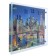 Carting clock, interior "night city and architecture", silent, 25 x 35 cm