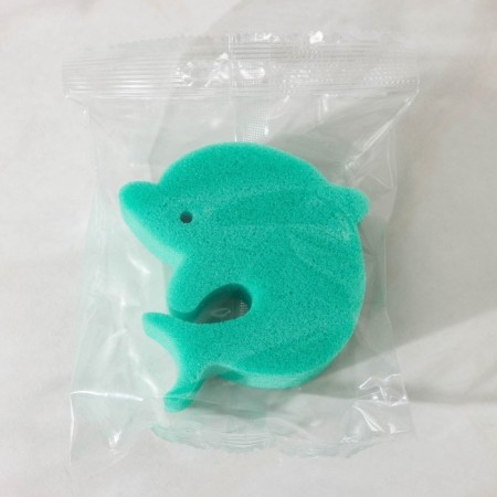 Body sponge "Dolphin", 9 × 9 cm, color mix-4