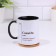 Name mug, sublimation "Sanyok", black bottom
