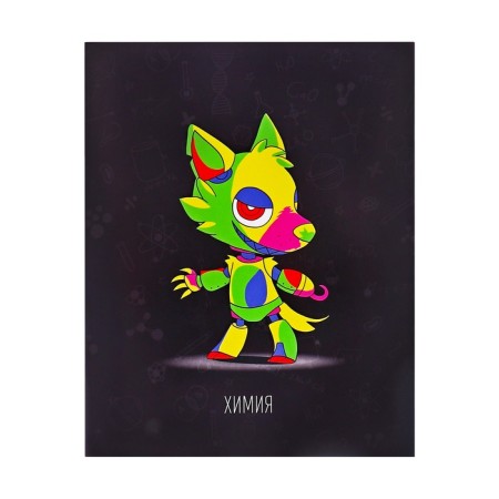 Notebook object neon animals Calligrata Top 48l Cl Chemistry, regional charts, neon print, offset