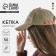 Women's cap "Bright flowers", beige color