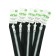 Tractor lightning T10 (6 mm), one lock, length 80 cm, black color, white
