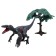 Funky Toys Dinosaur figure "Feathered Velociraptor", with an accessory, dark blue color