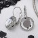 Earrings with rhinestones "Bright classic" in a frame, white color in silver, d = 1.4 cm