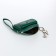 Lightning purse on a zipper, green color