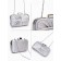 Female bag on farmar, silver color