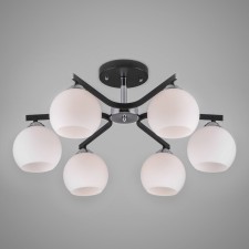 Blasco chandelier, 6x40W E27, chrome color, wenge