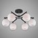 Blasco chandelier, 6x40W E27, chrome color, wenge