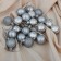 Set of balls plastic D-3 cm, 20 pcs "overflow" silver