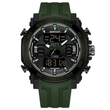 Electronic watch watches, D-5.3, alarm clock, calendar subvite, silicone strap, green 985523