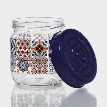 Glass Bank for bulk products "Mosaic", 425 ml-2