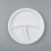 Disposable plate "3-secto" white, diameter 210 mm