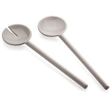 A set of cutlery for the Guzzini Tiffany salad, 2 items, the color is gray-beige