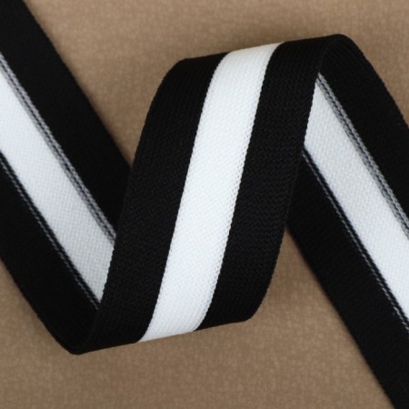 Braid knitted lamps 30 mm, 9.1 ± 0.5 m, black/white color-1