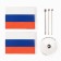 The flag of Russia is desktop, with two flags 8 x 11 cm, circle, 16.5 x 12 cm