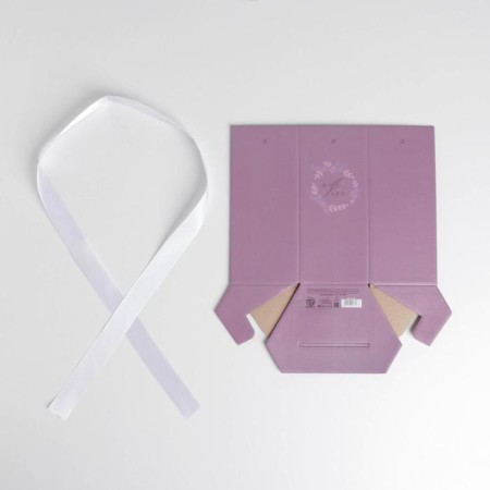 Box a gift folding hexagon "Twilight Lavender", 17 x 14.8 x 19.5 cm-2