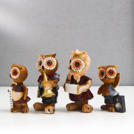 Suvenir Polystone "Filina Musicians" set 4 pcs 10x5.5x4.5, 12.5x6.5x6 cm-2