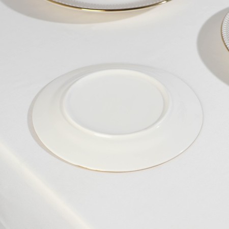 A set of porcelain plates Royal, 3 objects: D = 18/23/25.5 cm, white color-4