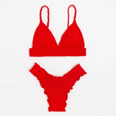 Female Separate Minaku swimsuit with assemblies Red color, size 48-6