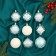 Set of balls plastic D-6 cm, 9 pcs "Renna" white green