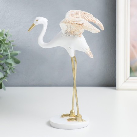 Souvenir Polystone "White Stork. Lugus of wings" 20.5x12.5x22 cm-1