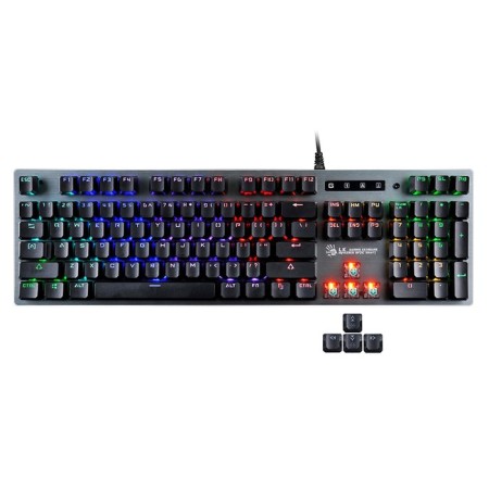 Keyboard A4Tech Bloody B765 Mechanical Gray USB for Gamer LED (B765 Grey/Neon (Green SW 10045-6