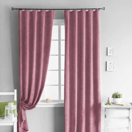 Set of curtains "Tina", size 2x200x270 cm, pink color