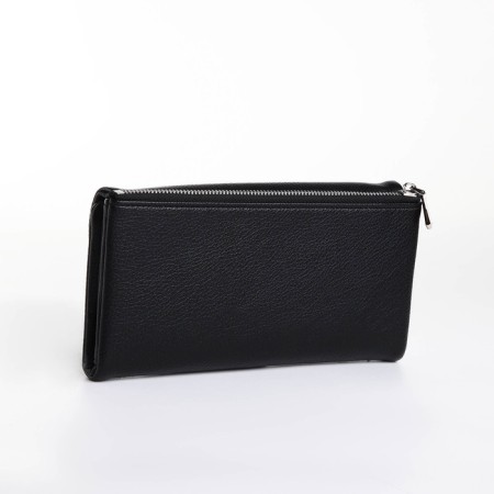 Women's wallet on a magnet, black color-1