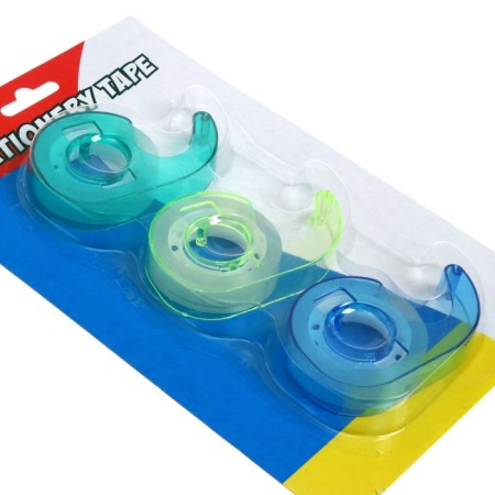 Dispenser with adhesive tape, price for 3 pieces, blister, mix-3